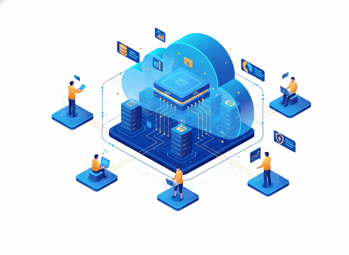 Cloud Hosting Illustration